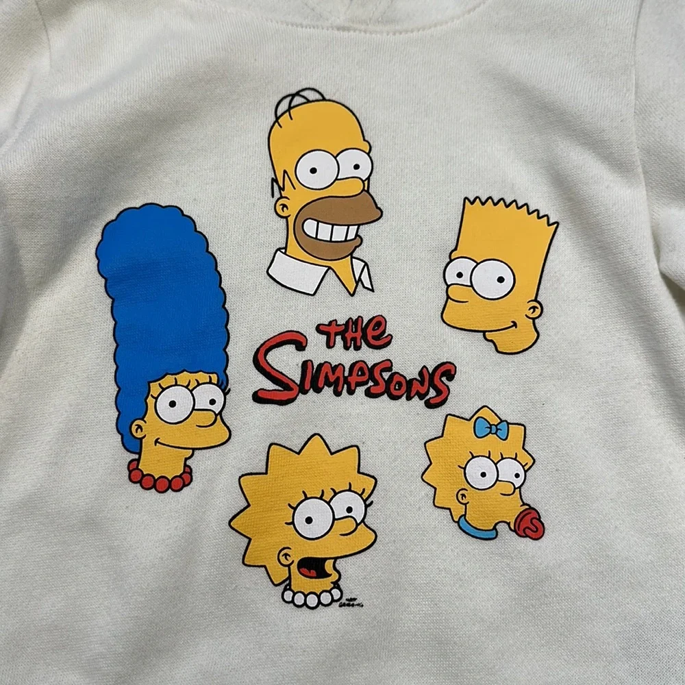 Old Navy The Simpsons cotton hoodie white size 18-24 months 💛